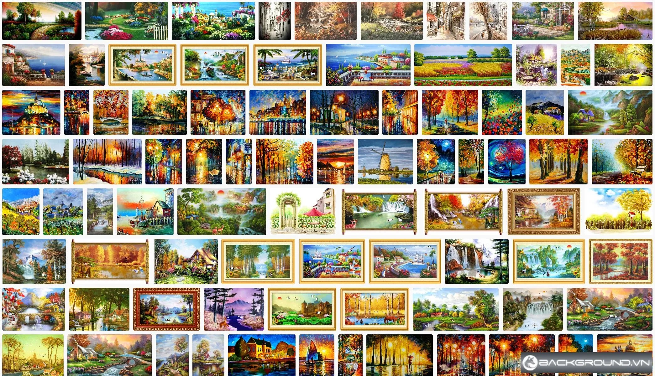 110+ Tranh sơn dầu phong cảnh