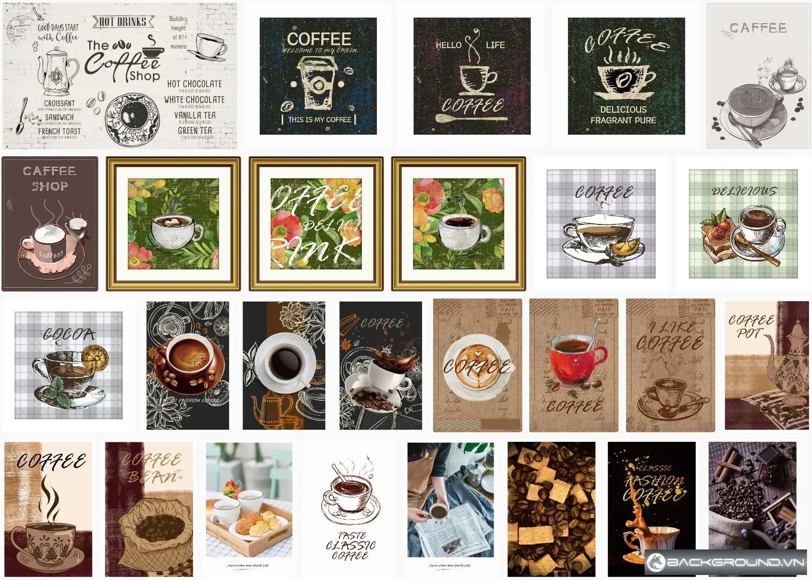 13+ Tranh treo quán cafe