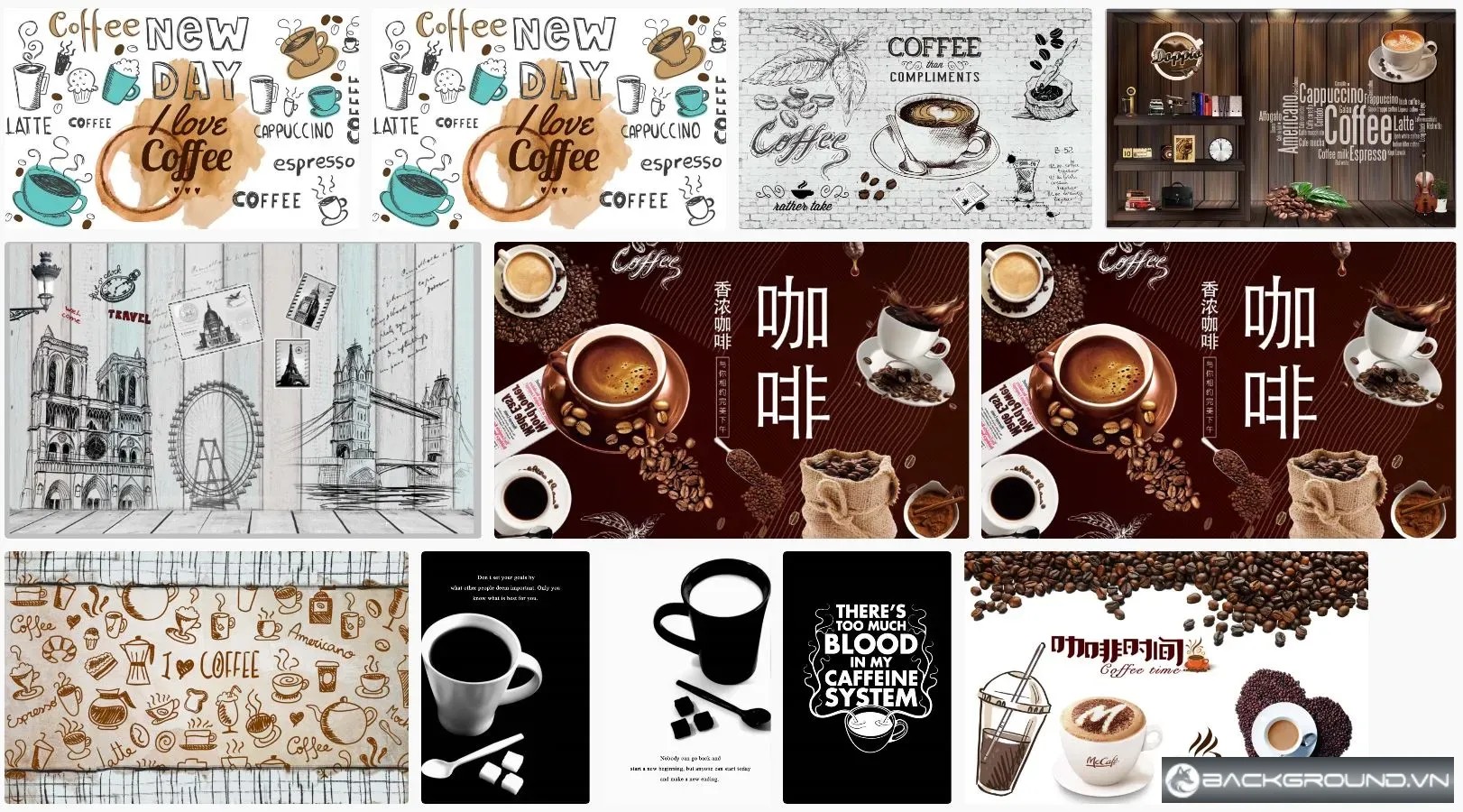 15+ Tranh trang trí quán cafe