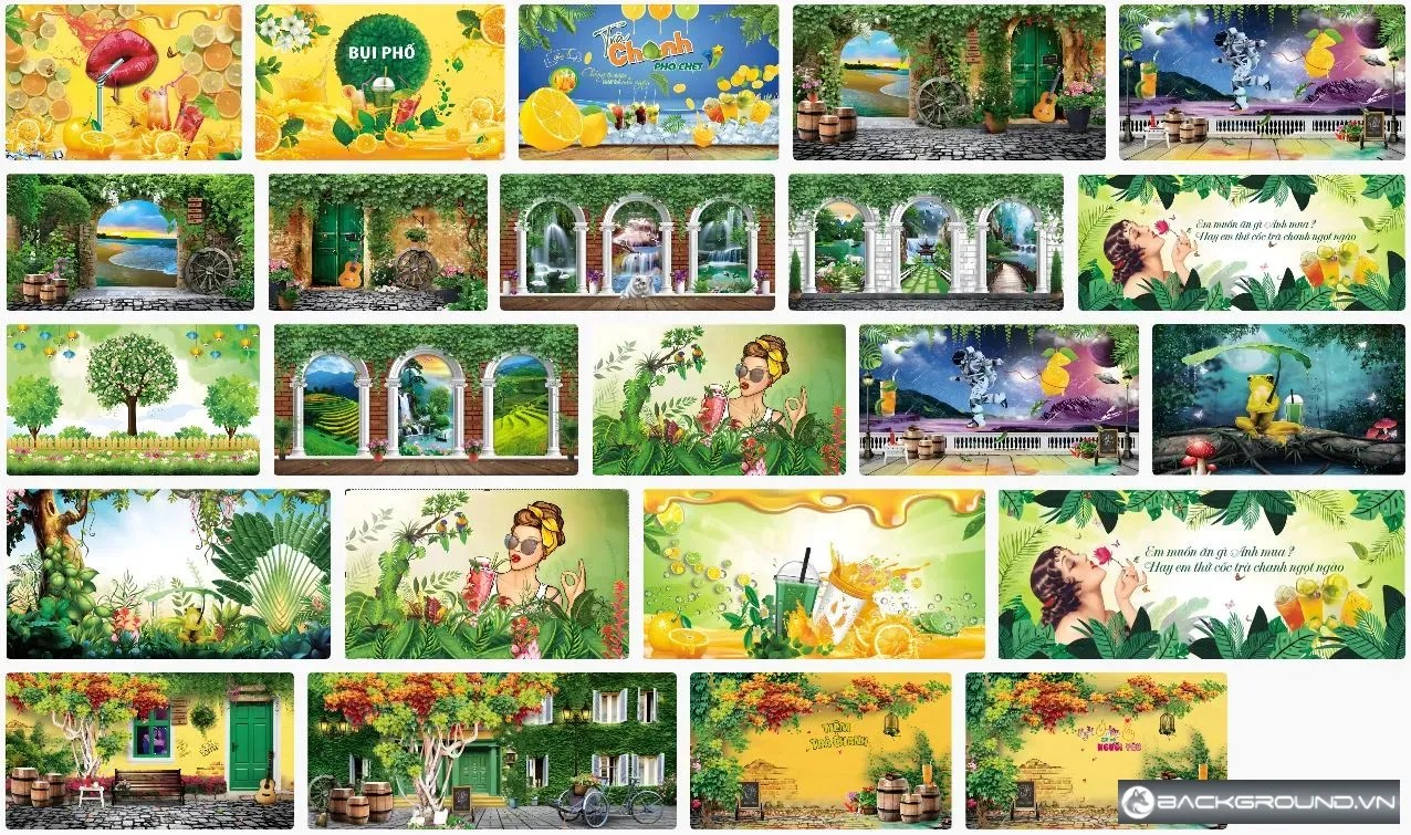 23+ Tranh trang trí quán trà sữa