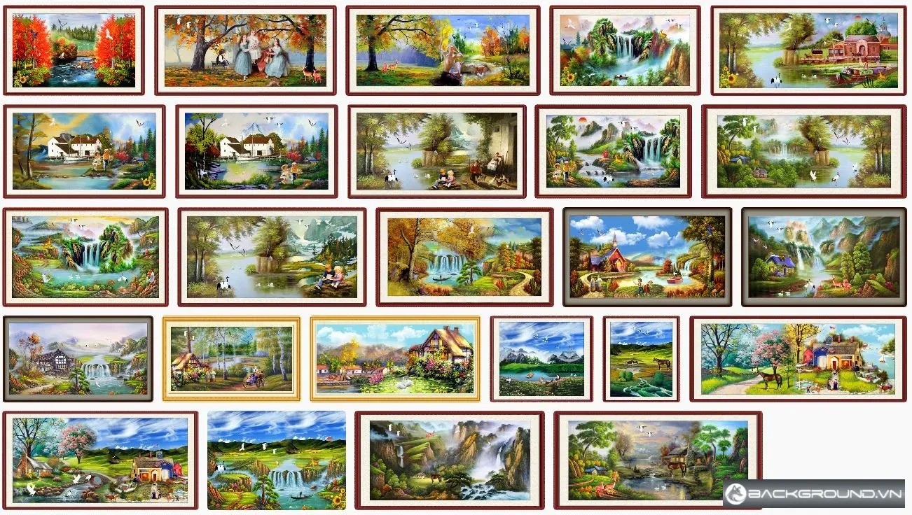 25+ Tranh sơn dầu phong cảnh châu âu