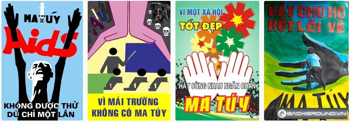 4+ Tranh cổ động phòng chống ma túy