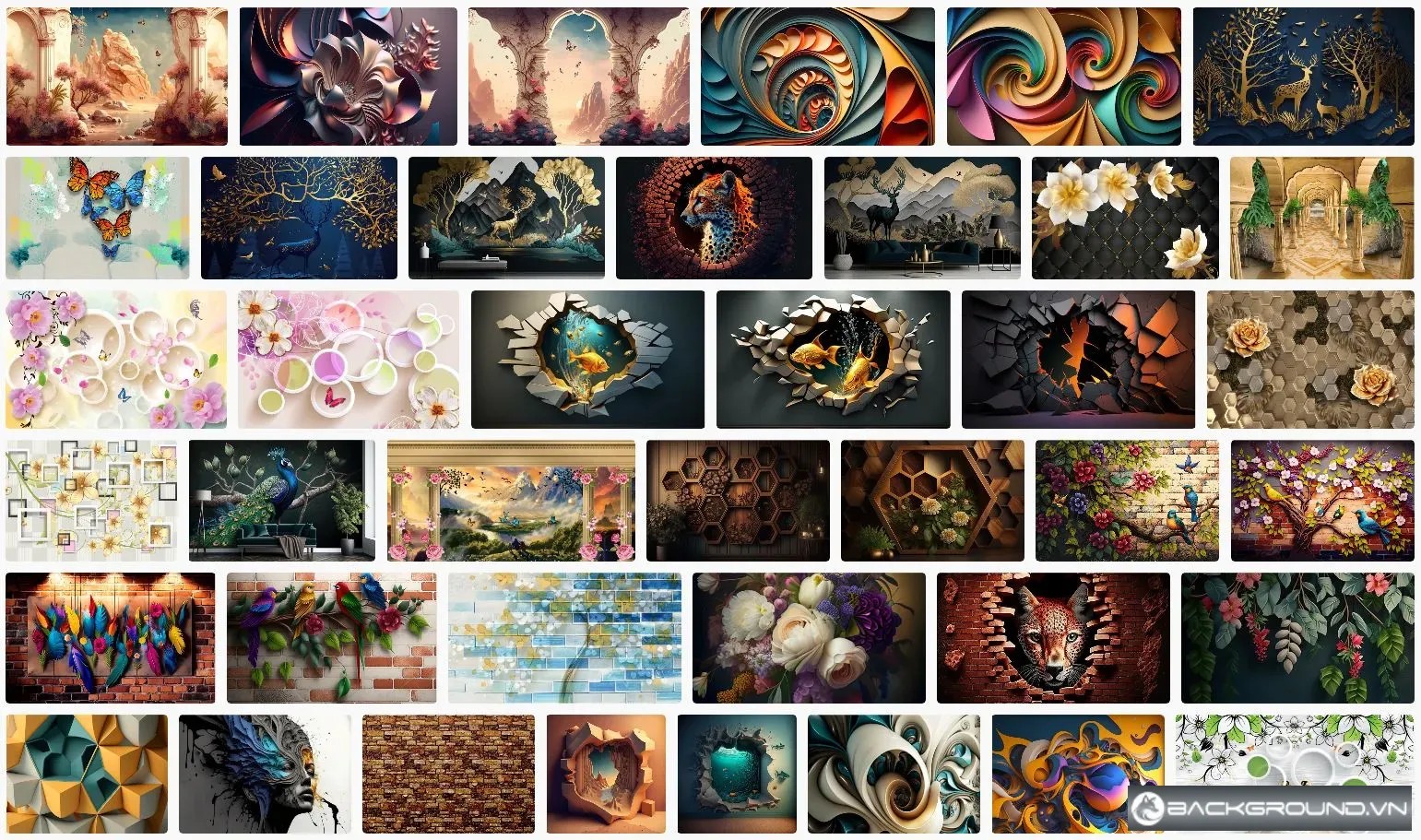 40+ Tranh dán tường 3D