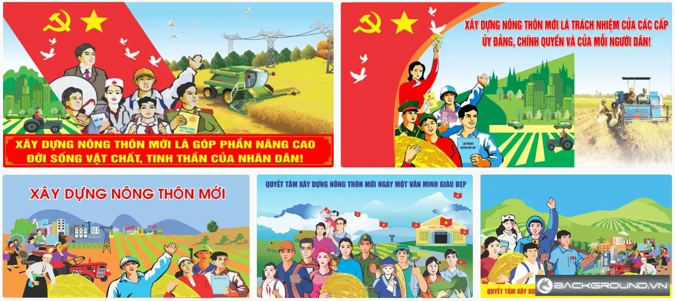 5+ Tranh cổ động nông thôn mới