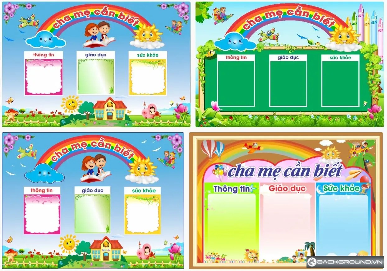 4+ Bảng cha mẹ cần biết mầm non
