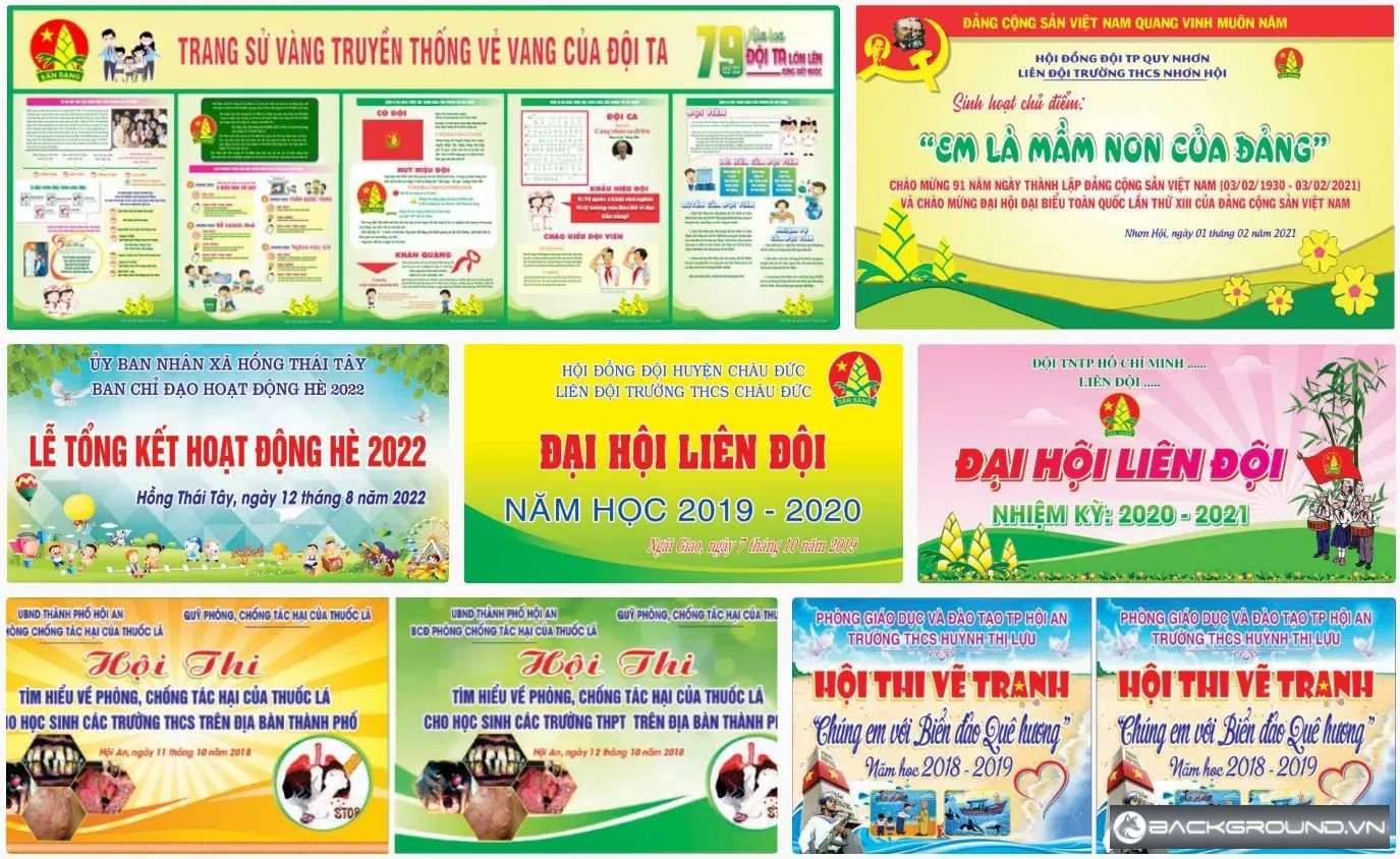7+ Phông nền hội thi - đại hội THCS