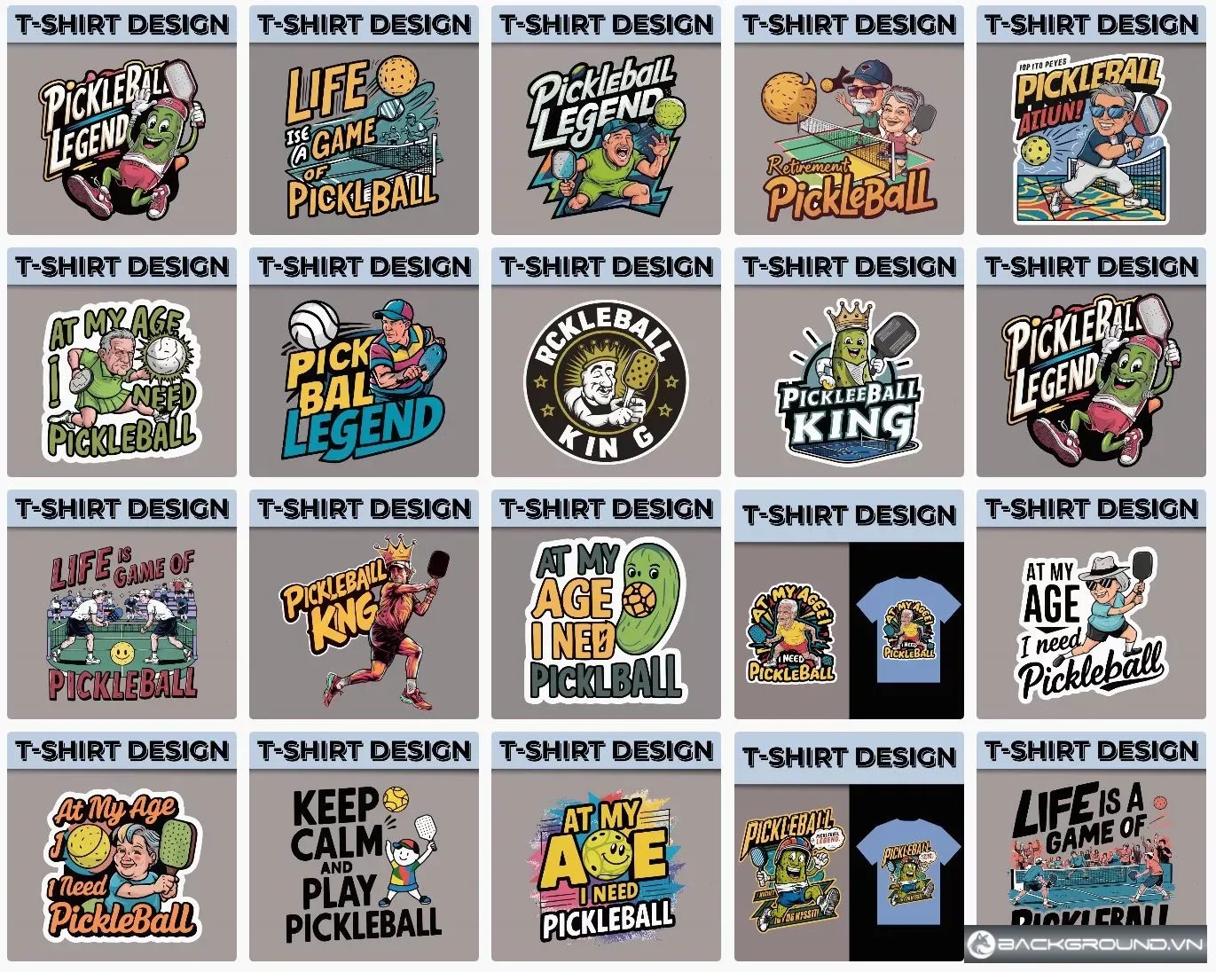 20+ Pickle Ball - Tshirt Design