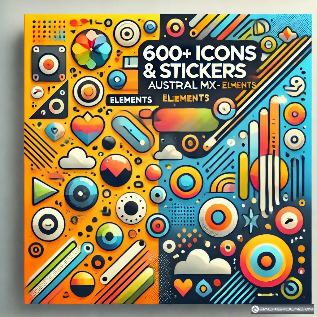 600+ Icons & stickers Austral MX - Elements