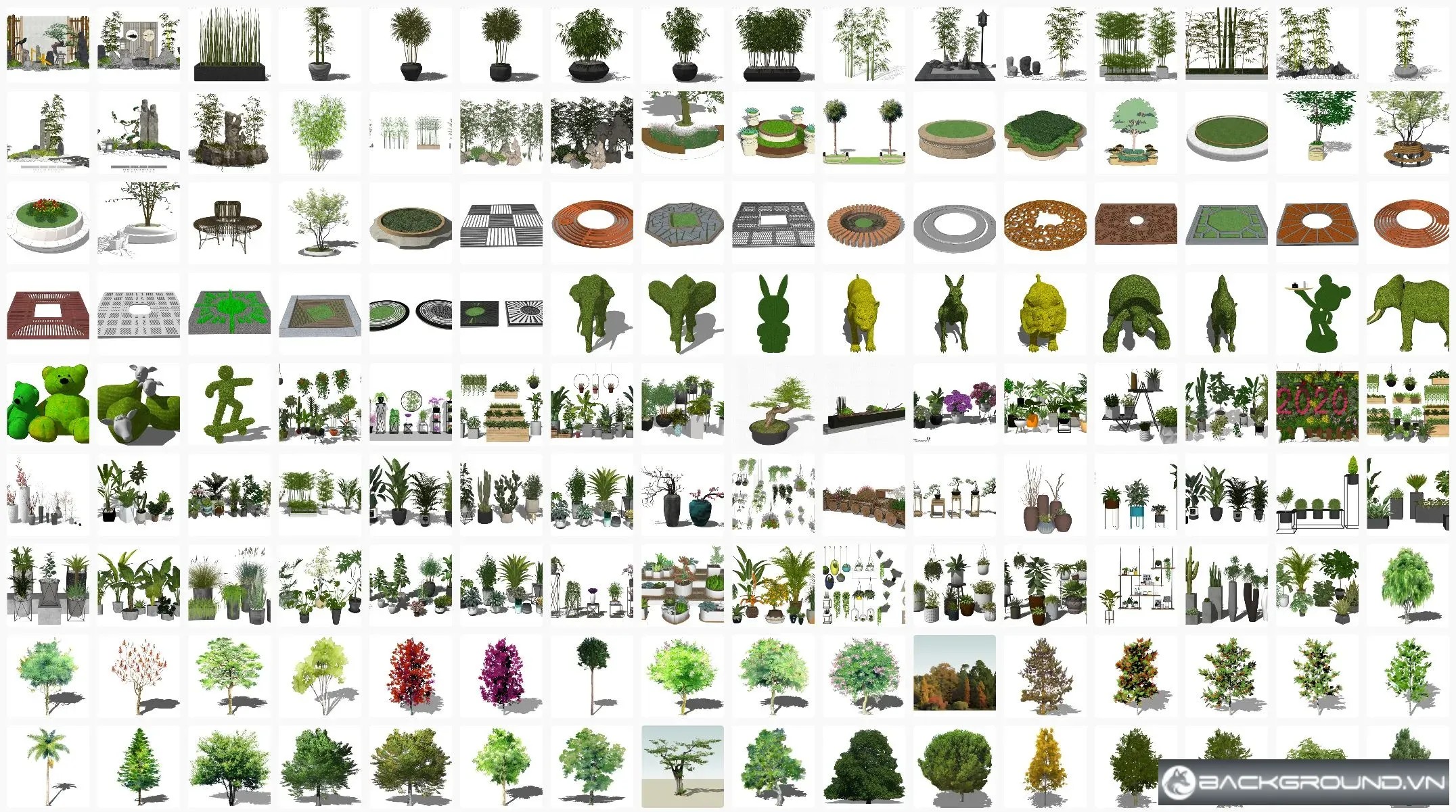 Thư viện cây Sketchup