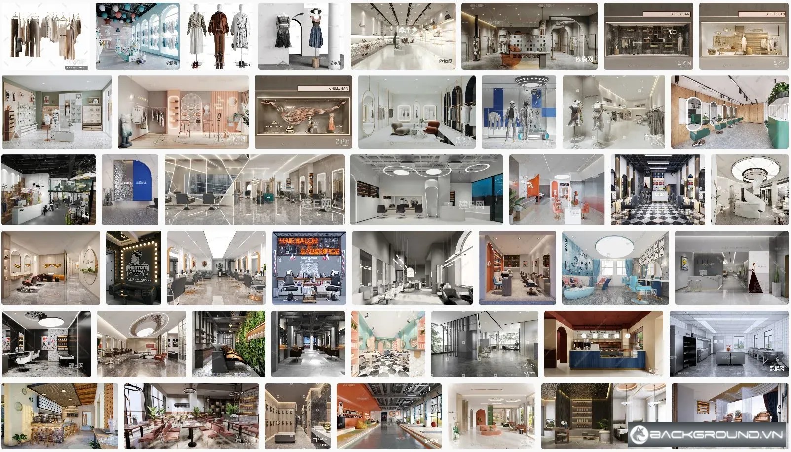 Thư viện Shop - Nhà Hàng - Cafe SketchUp