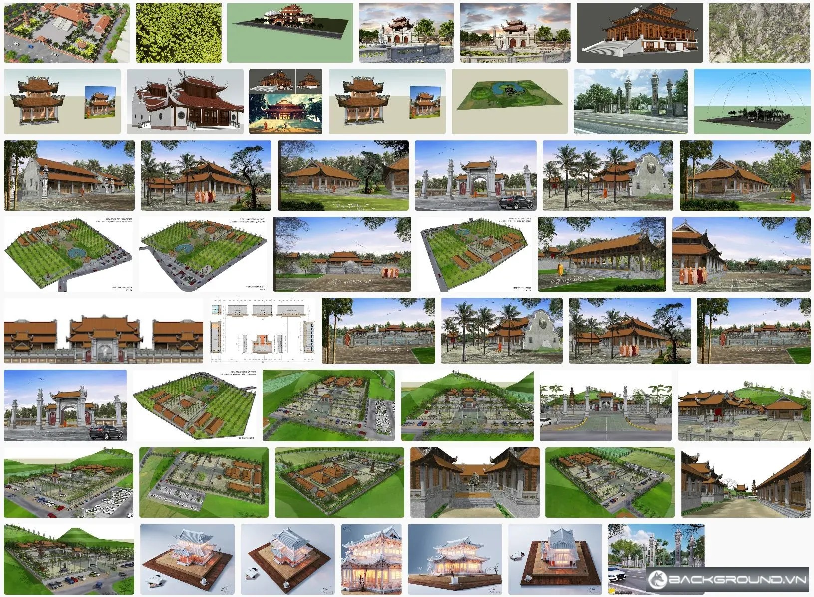 14+ Chùa SketchUp