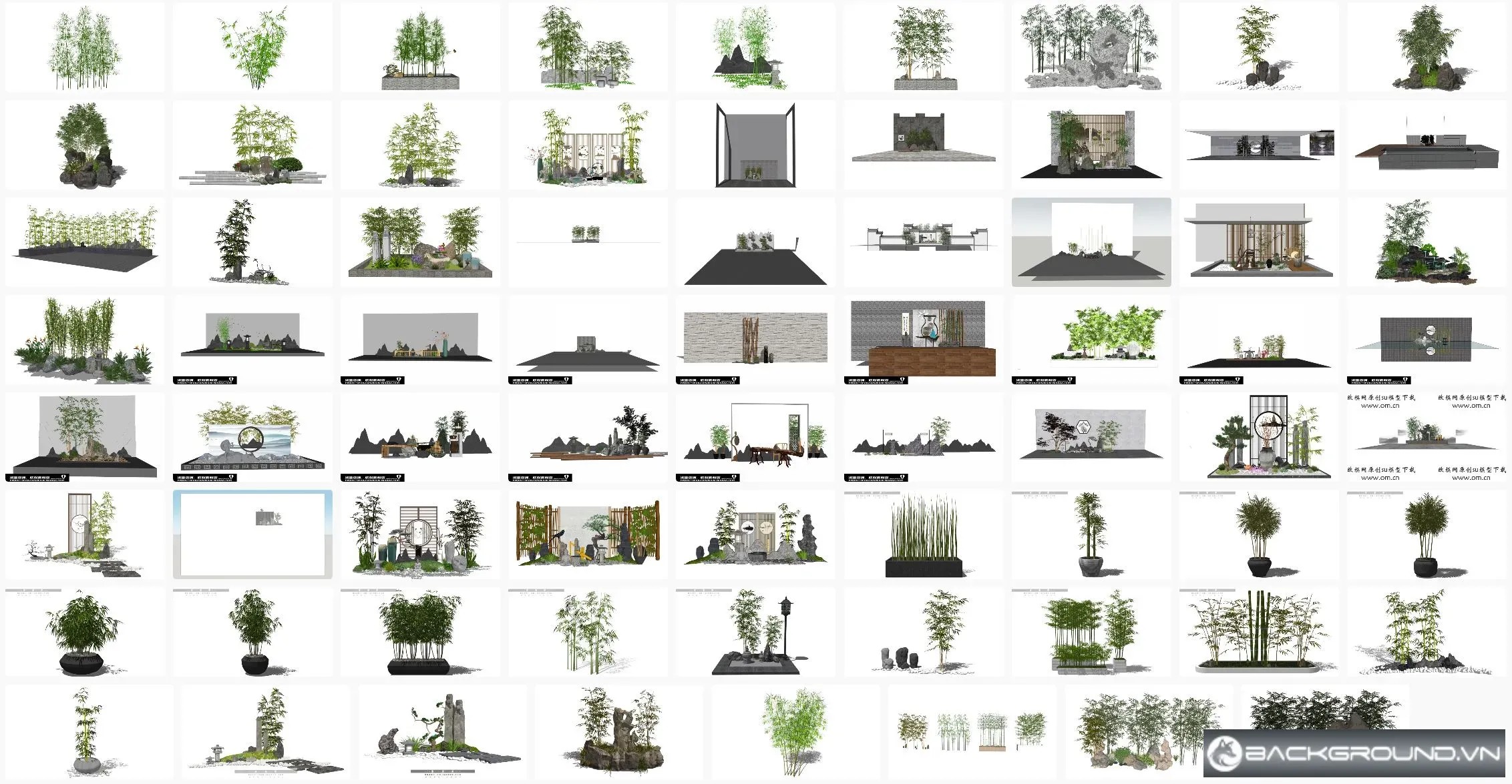 70+ Cây trúc sketchup