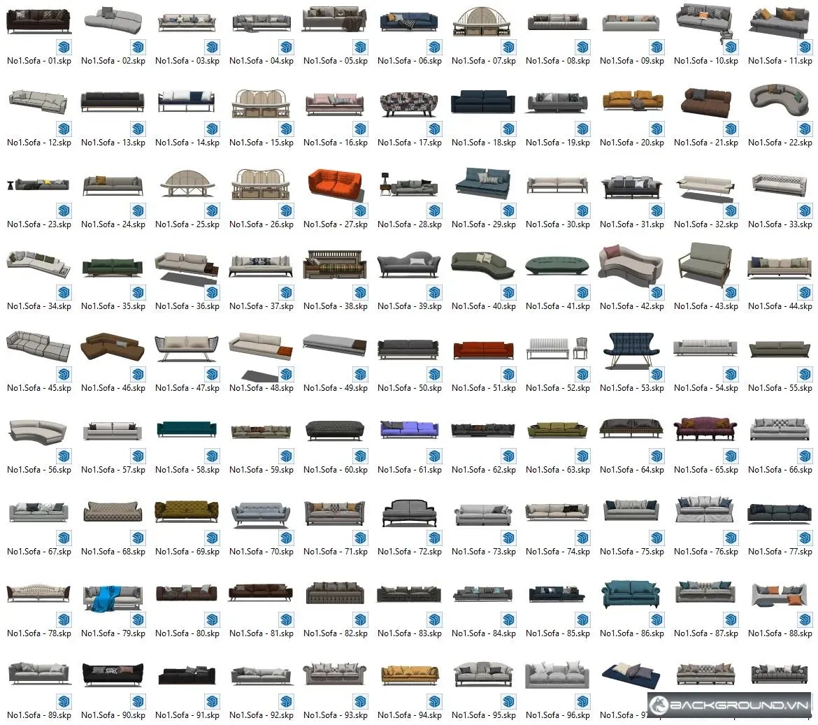 100+ Ghế Sofa SketchUp