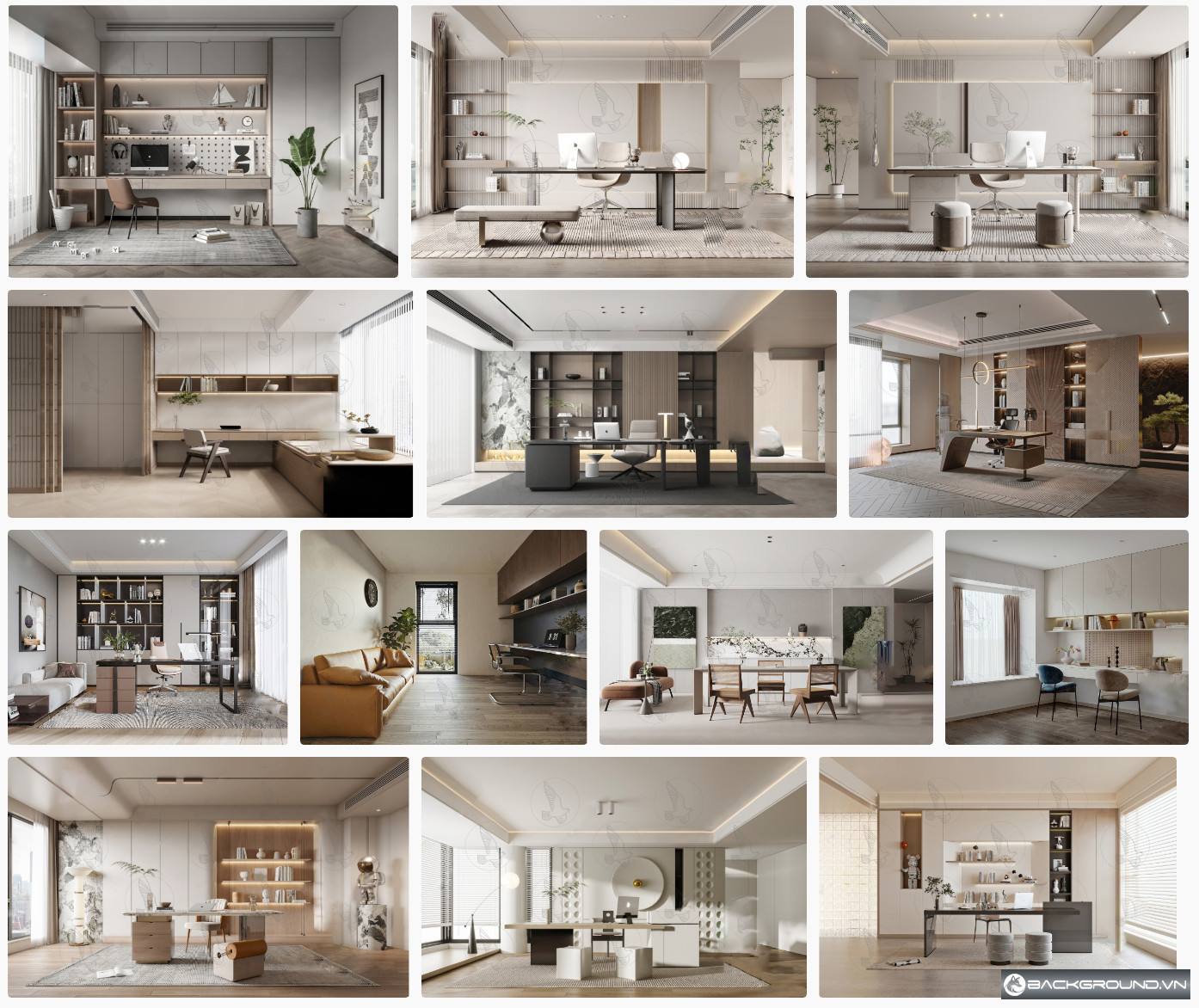 13+ Enscape - Phòng làm việc SketchUp