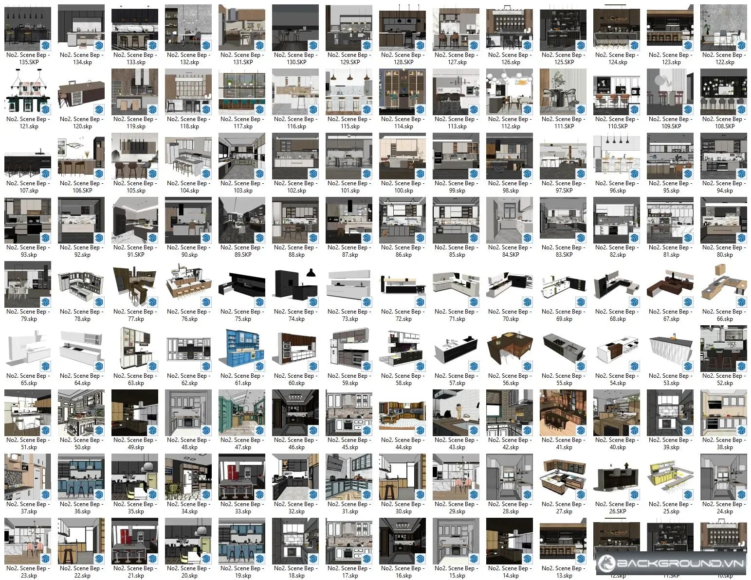 135+ Bếp SketchUp