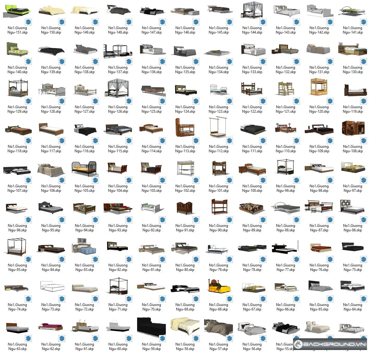 150+ Giường SketchUp