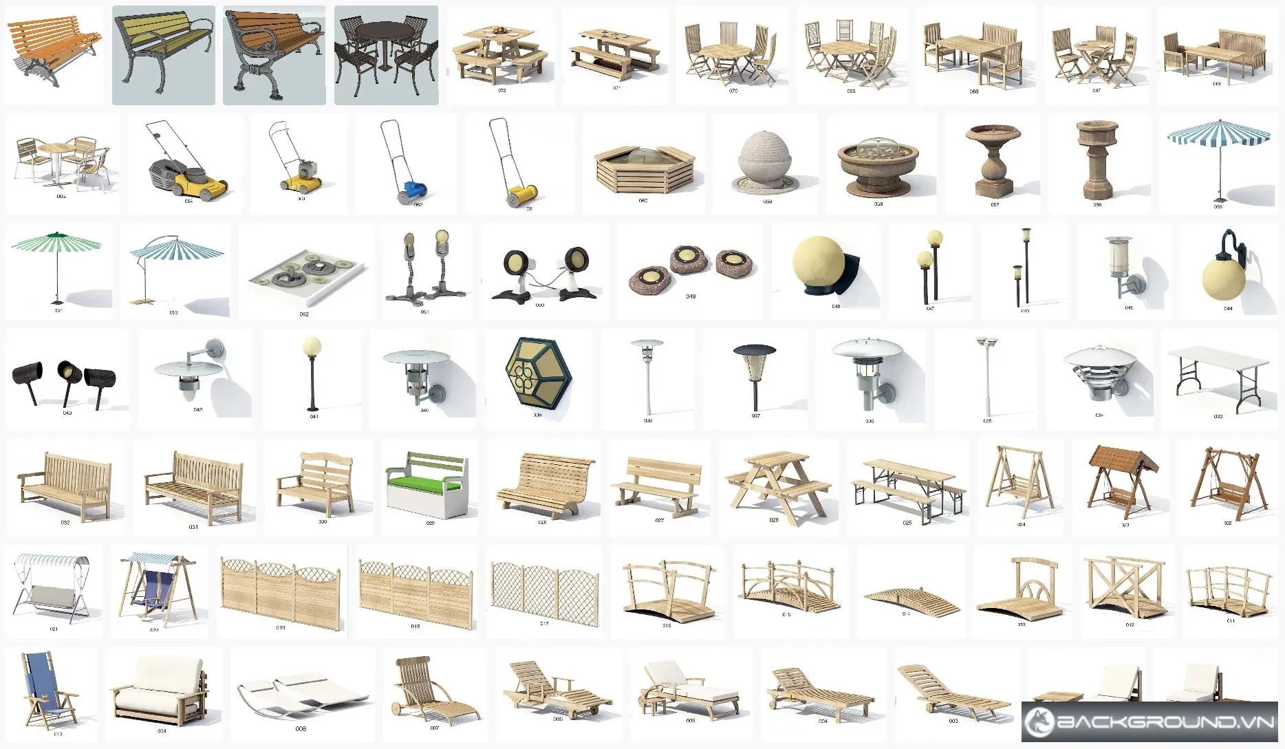 155+ Nội thất ngoài trời SketchUp
