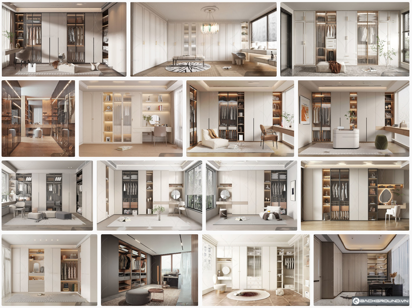 16+ Mẫu phòng thay đồ đẹp SketchUp