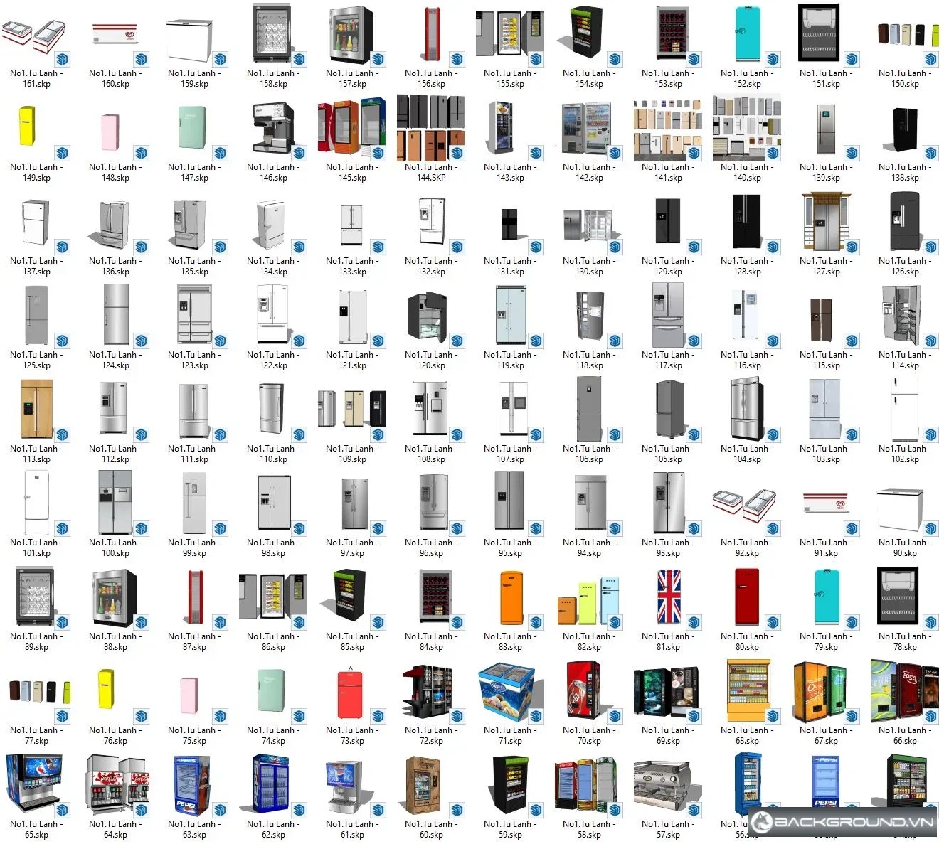 160+ Tủ lạnh SketchUp