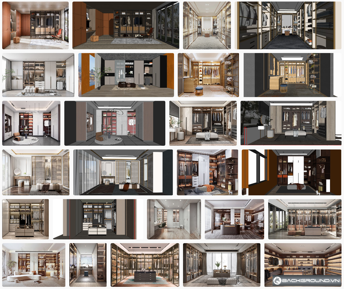17+ Phòng thay đồ SketchUp