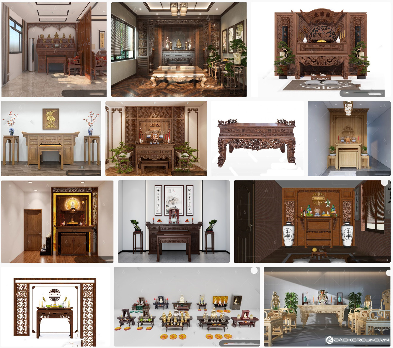 17+ Phòng thờ SketchUp