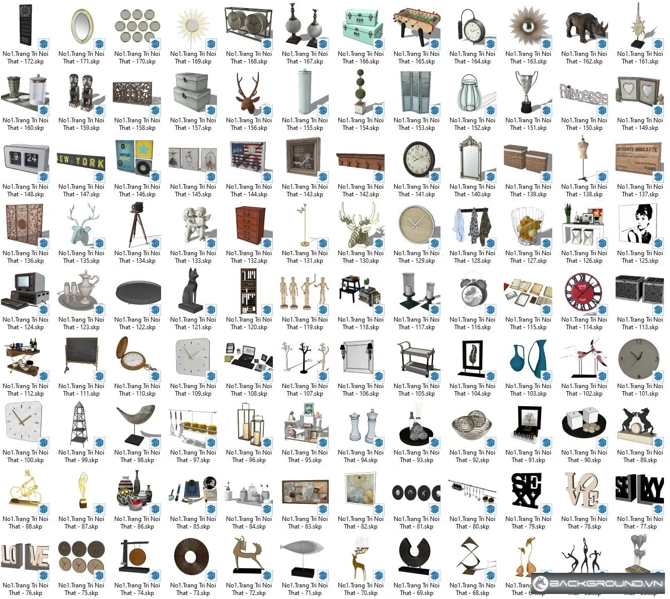170+ Nội thất trang trí SketchUp