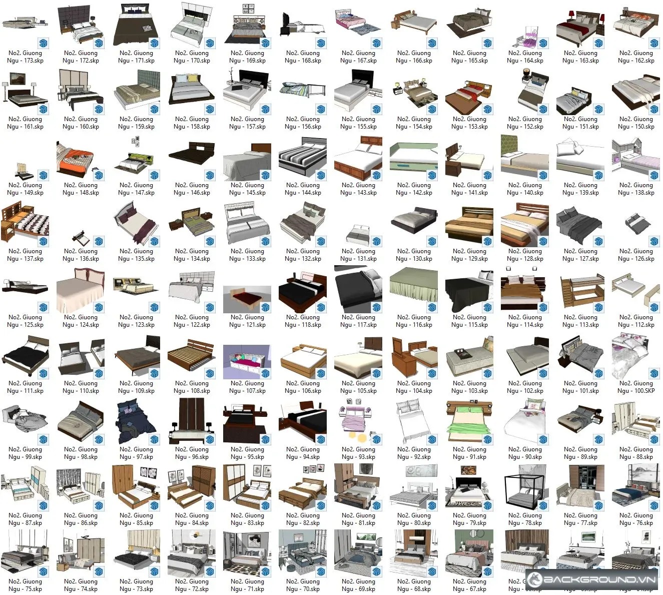 175+ Giường ngủ SketchUp
