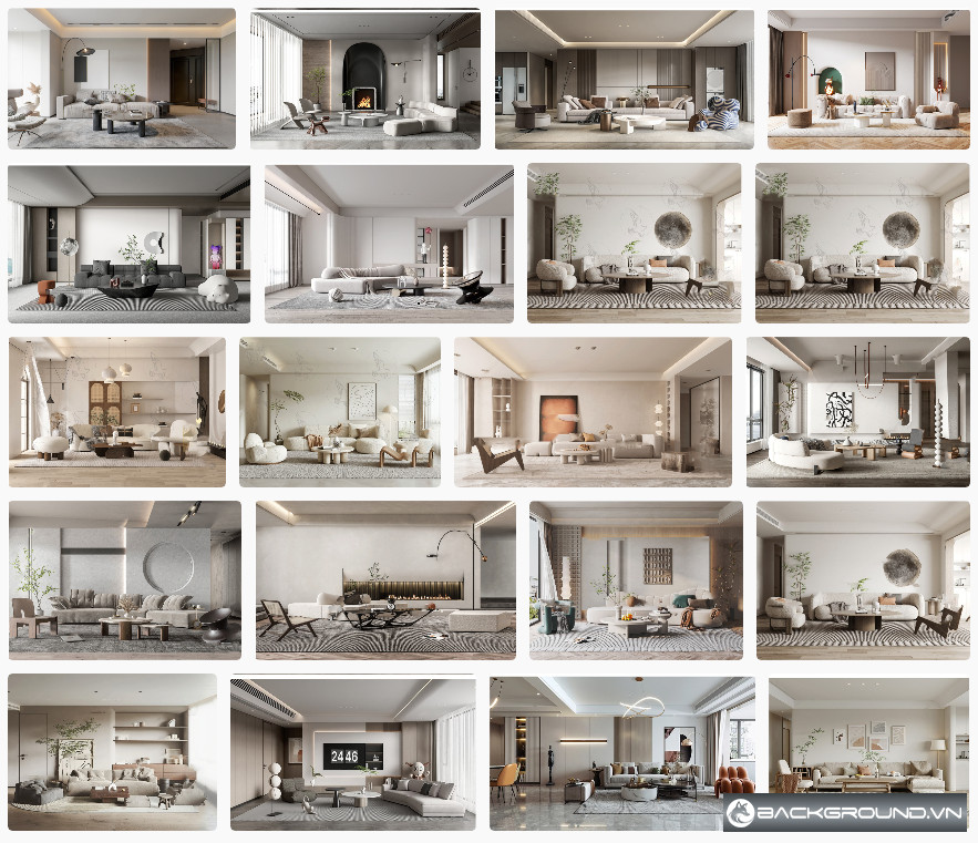 20+ Mẫu phòng khách SketchUp