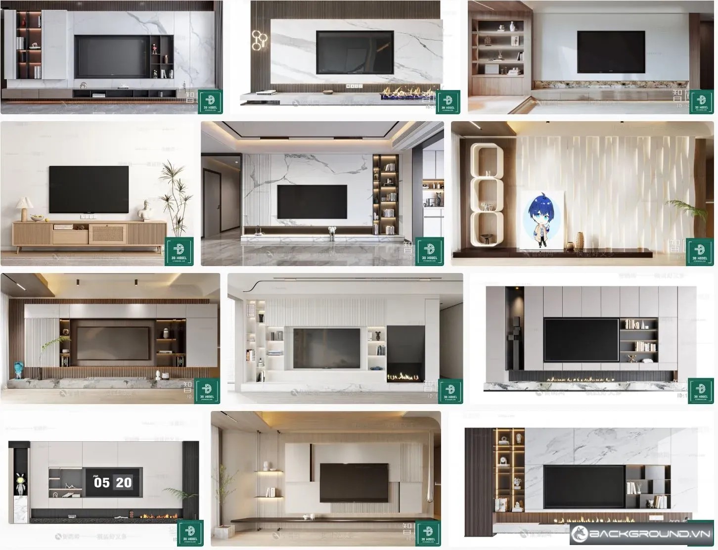 20+ TV cabinet sketchup model