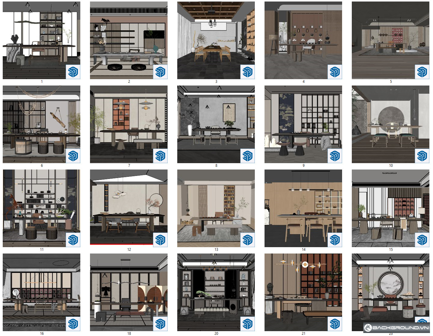 21+ Mẫu phòng làm việc SketchUp
