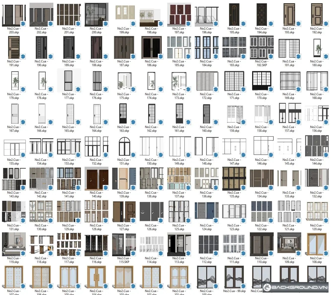 210+ Cửa SketchUp