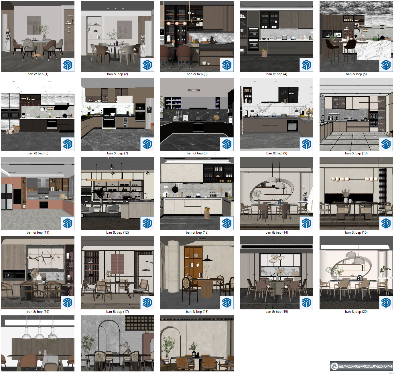 23+ Bàn và Bếp SketchUp