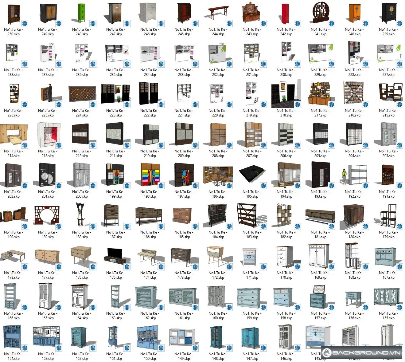 250+ Kệ tủ SketchUp