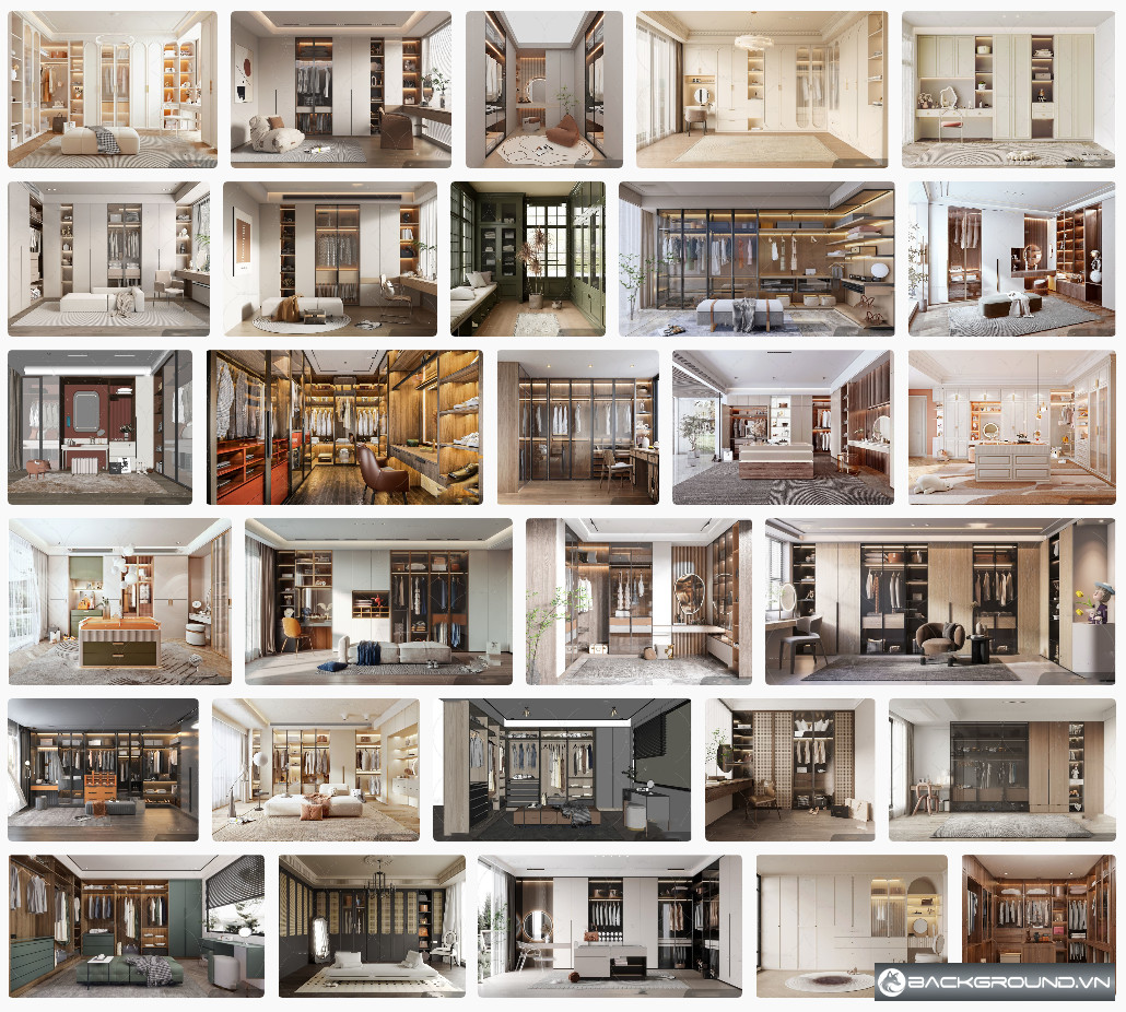 30+ Phòng thay đồ đẹp SketchUp
