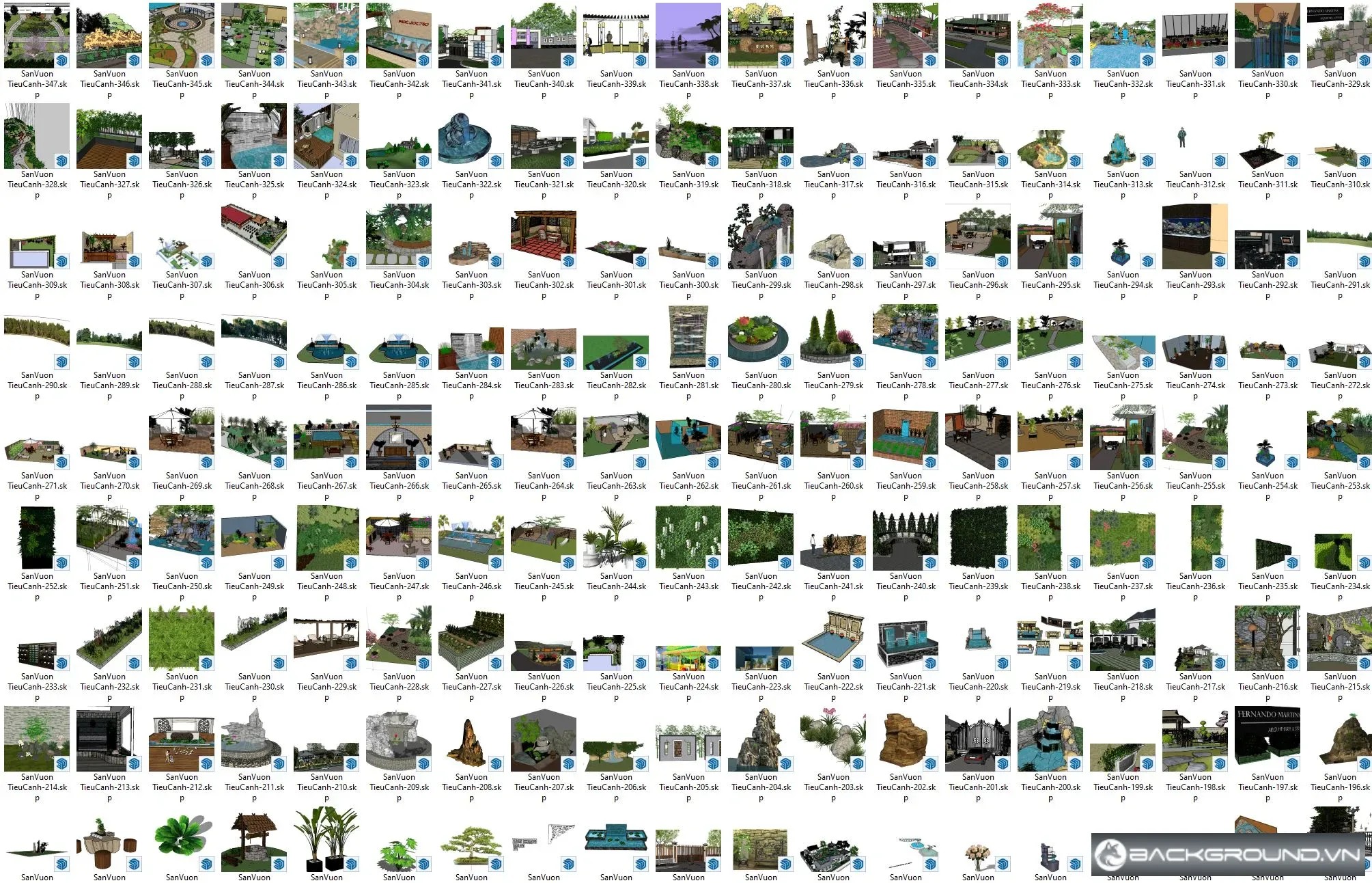 347+ Sân vườn SketchUp