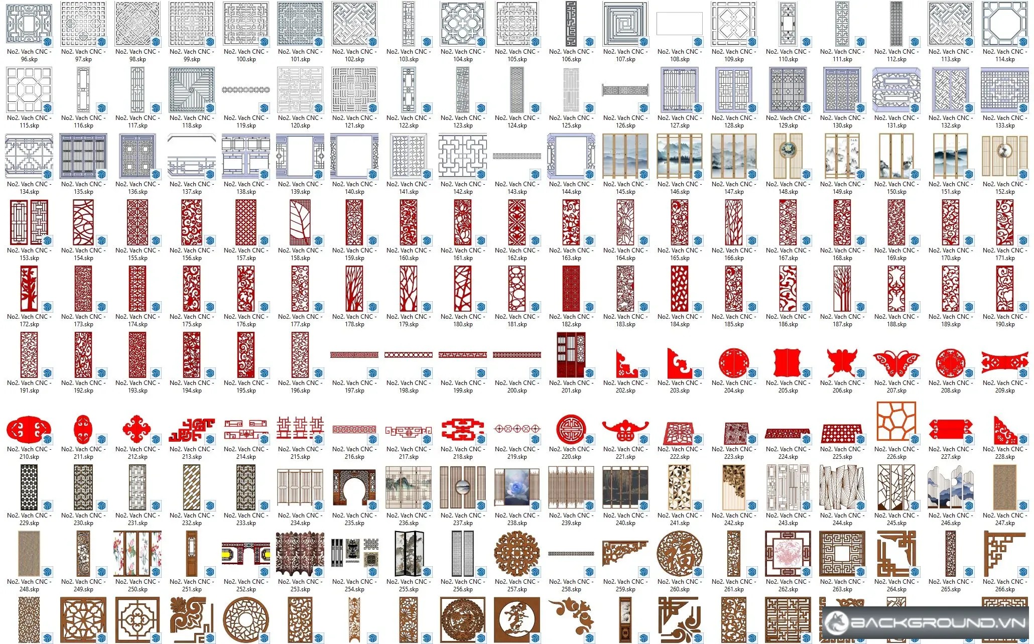 390+ Vách CNC SketchUp