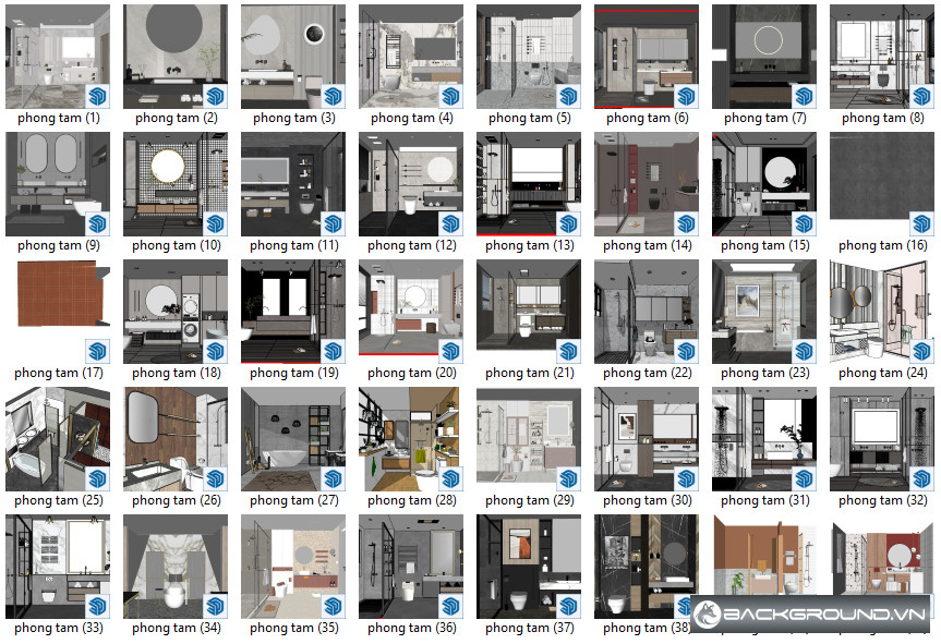 40+ Phòng tắm SketchUp