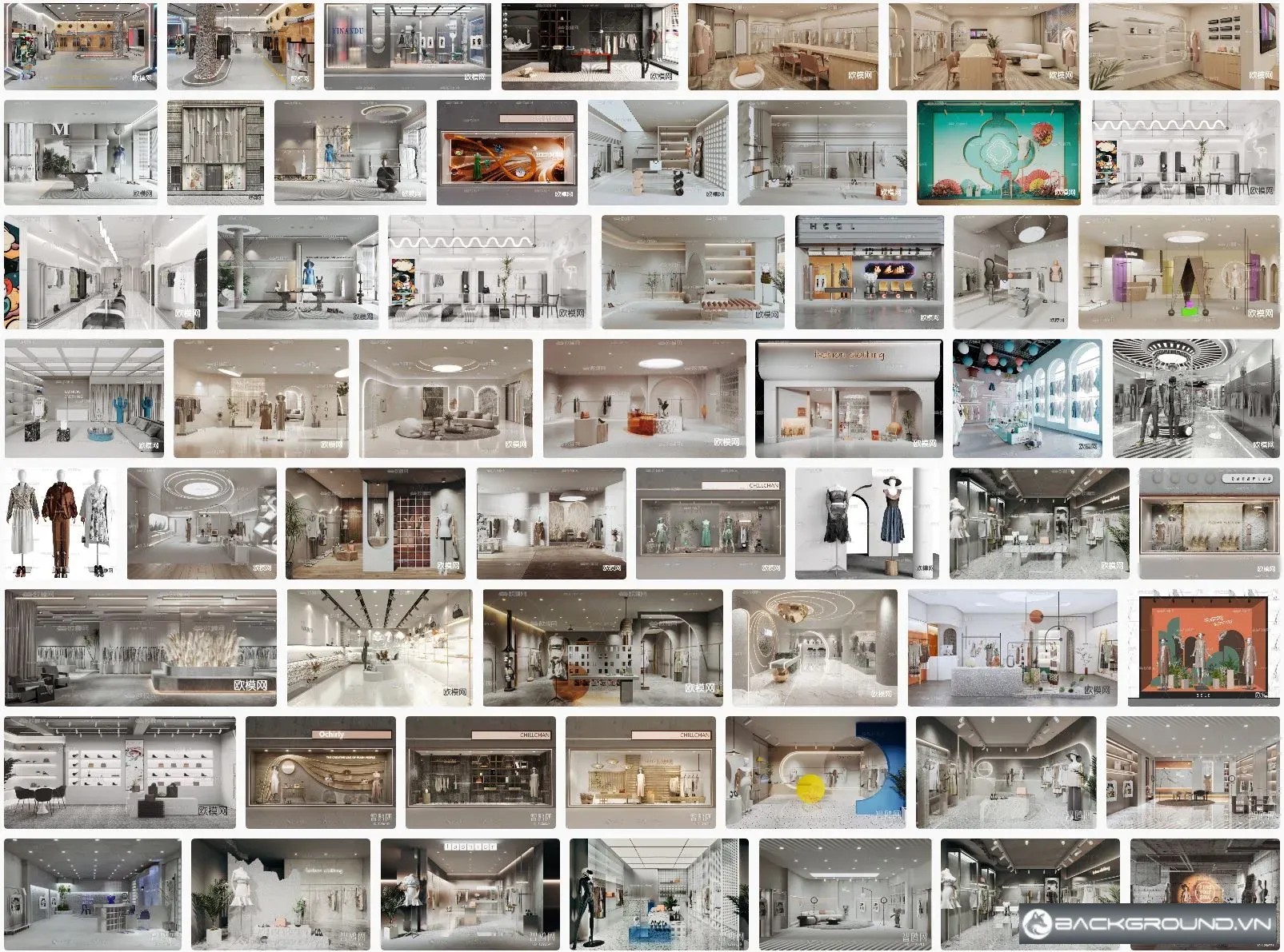 40+ Shop quần áo sketchup