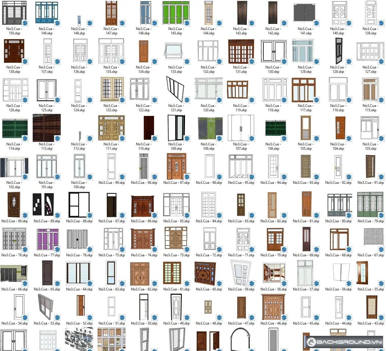 400+ Tổng hợp cửa SketchUp
