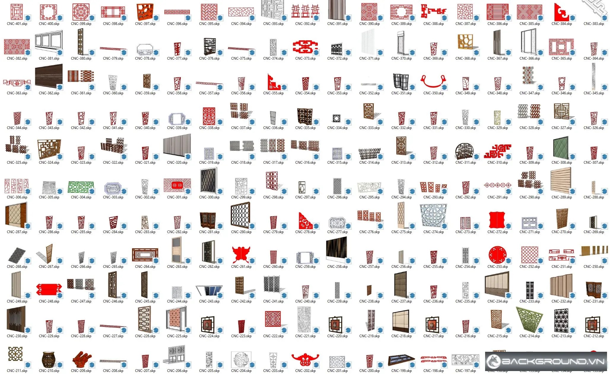 400+ Vách ngăn SketchUp