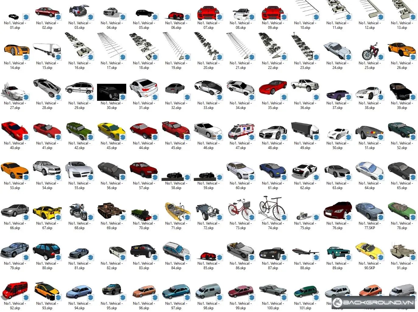 430+ Phương tiện - ô tô - xe máy sketchup