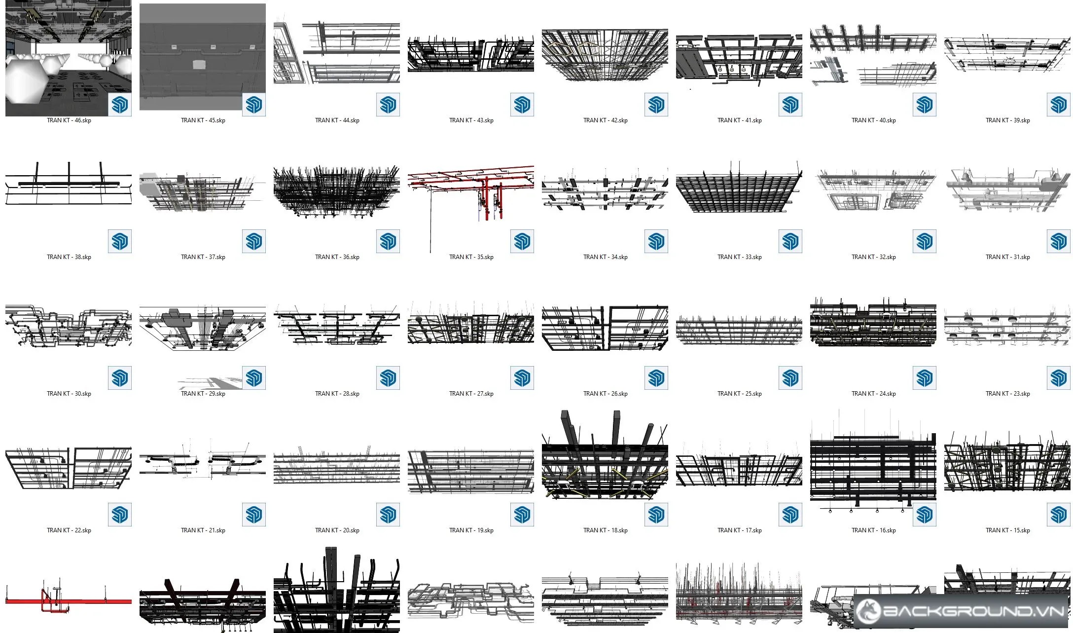 45+ Trần kỹ thuật SketchUp