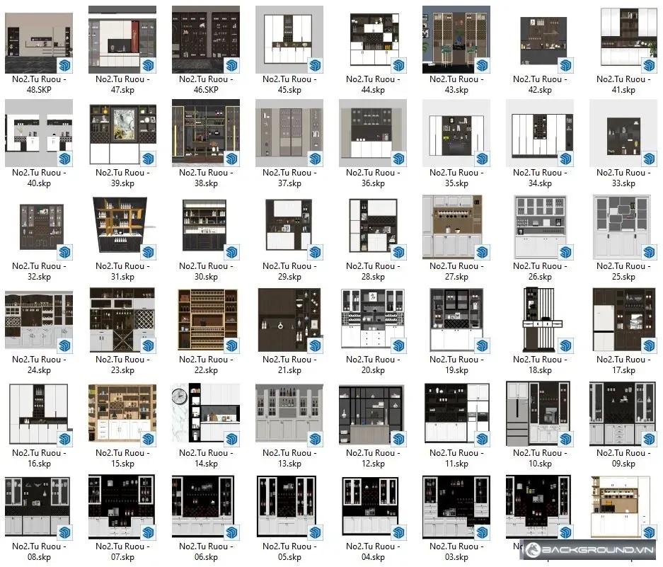 48+ Tủ rượu SketchUp