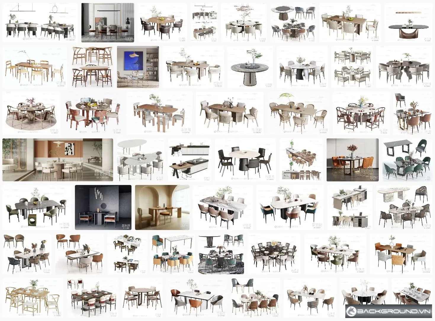 50+ Bàn ăn SketchUp