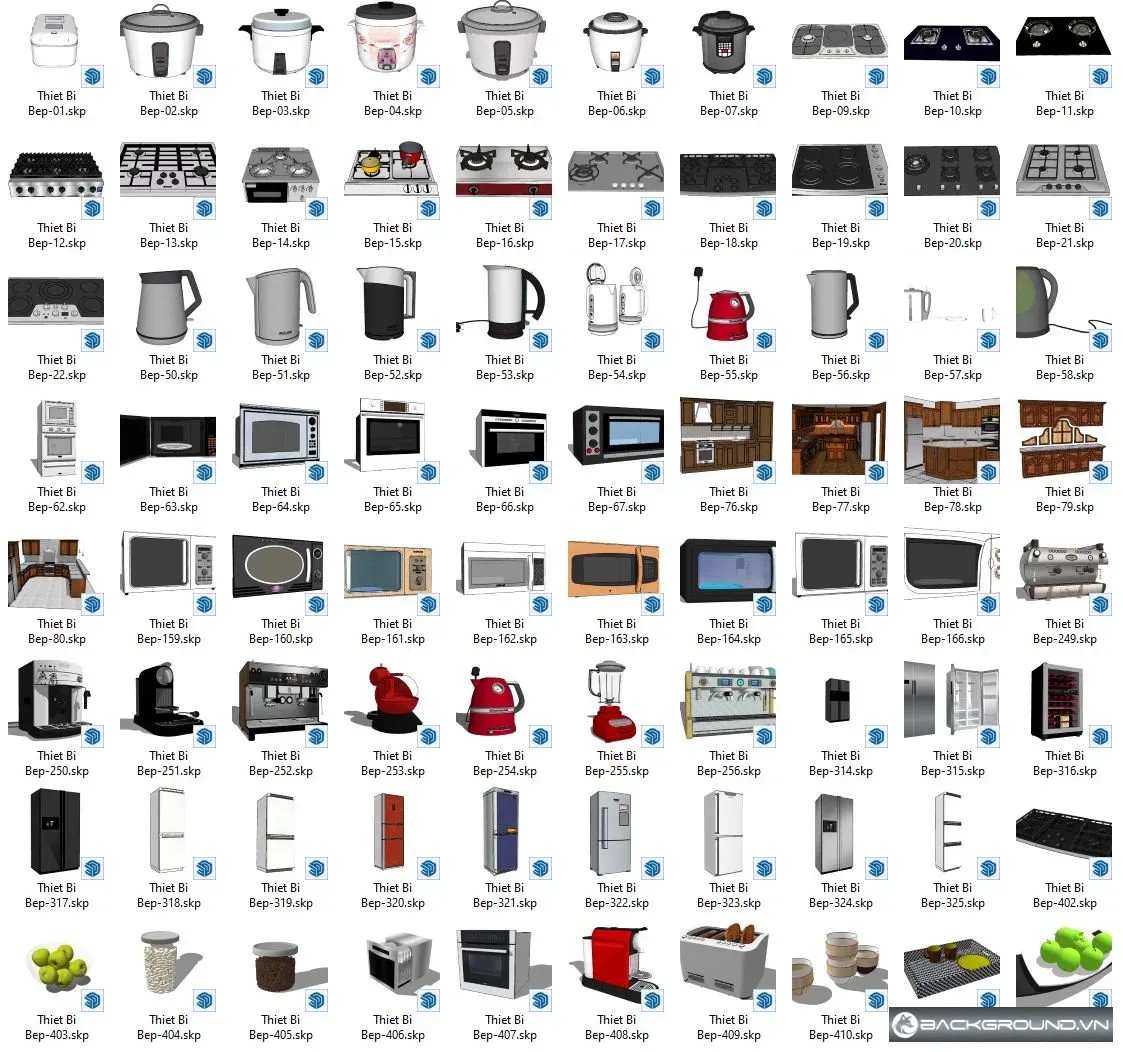 550+ Thiết bị bếp SketchUp