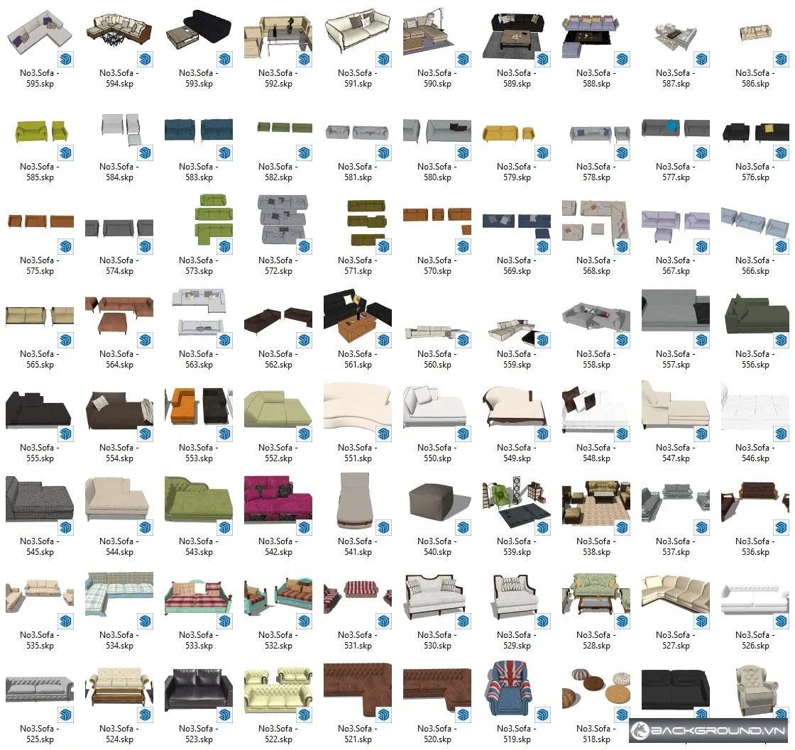 600+ Ghế Sofa SketchUp