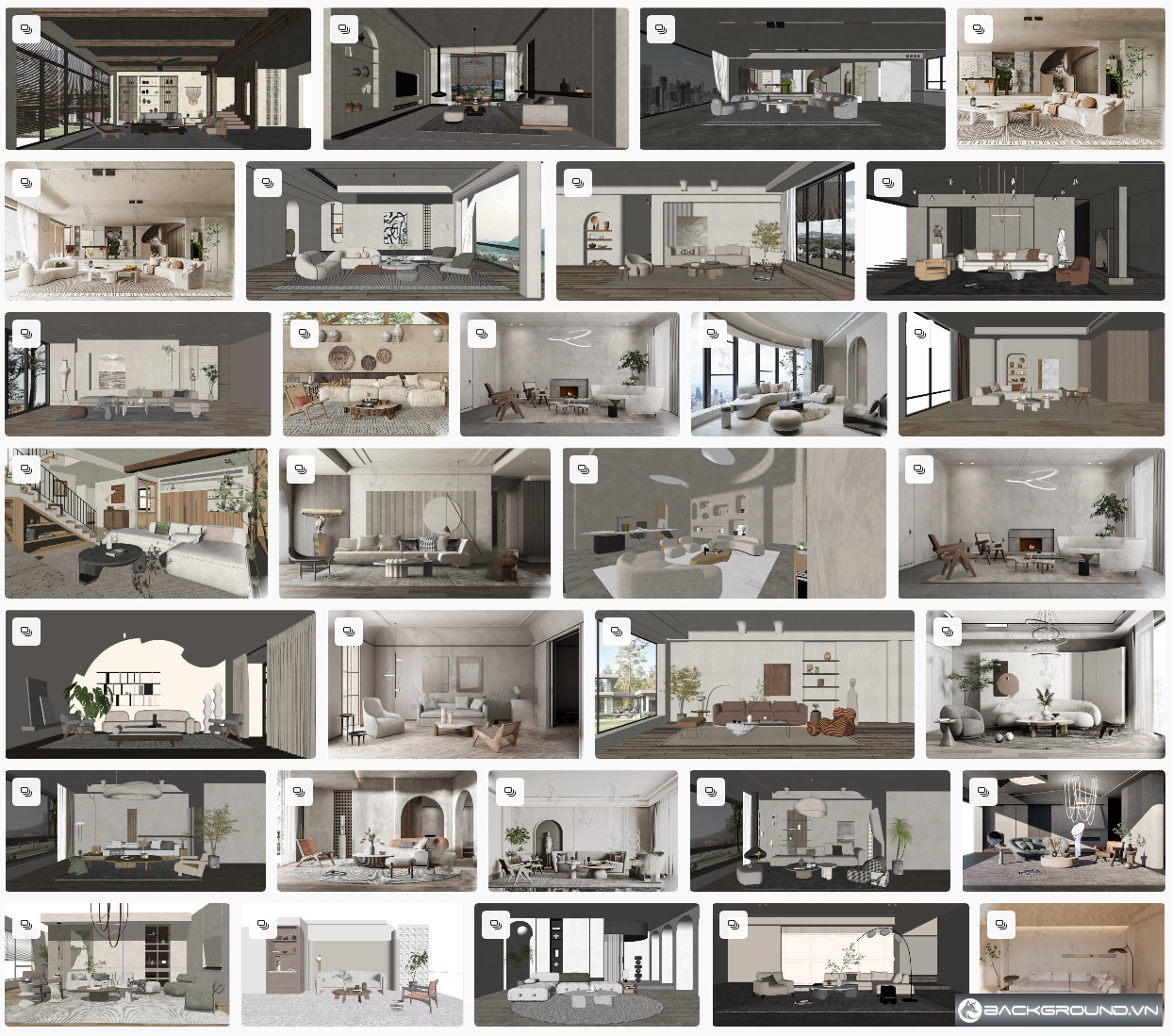 62+ Phòng khách SketchUp