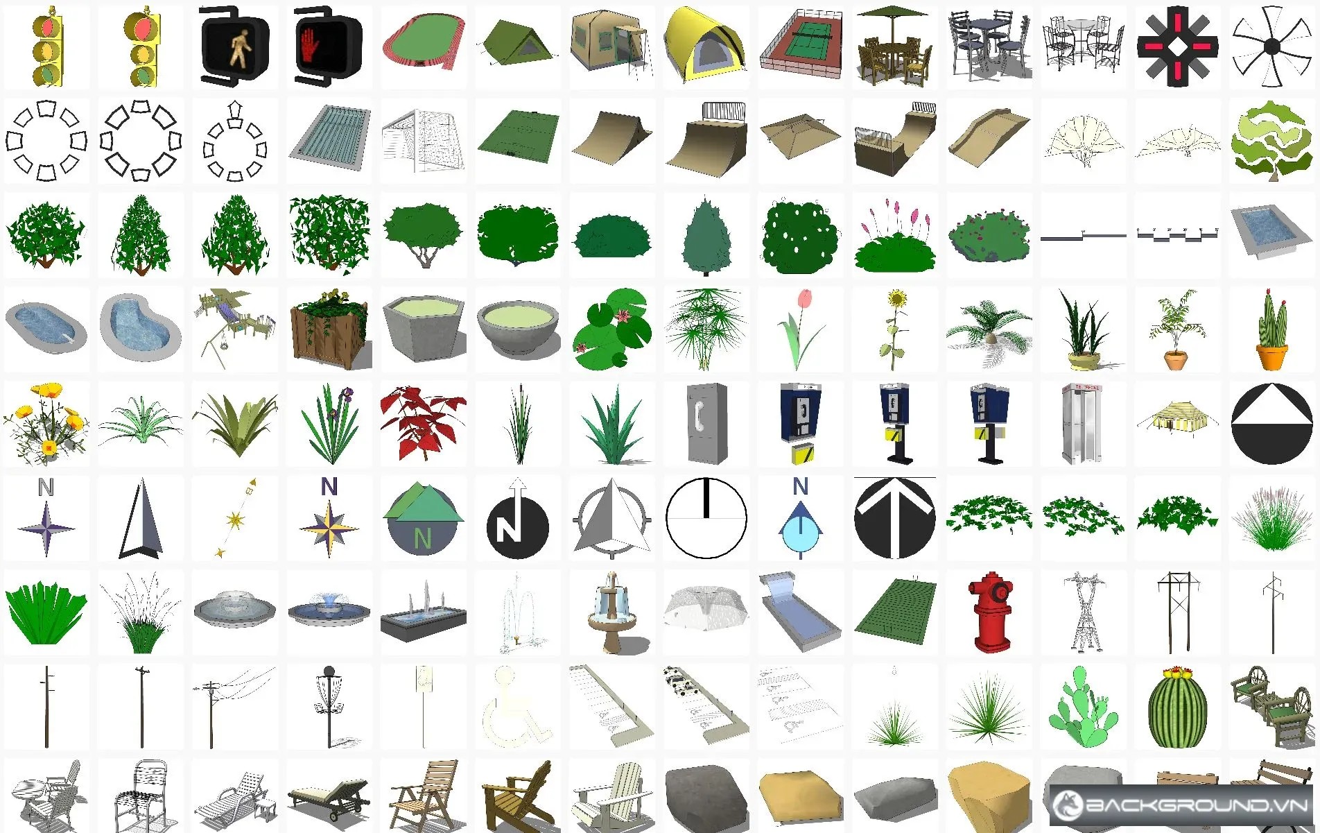 620+ Sketchup ngoại thất