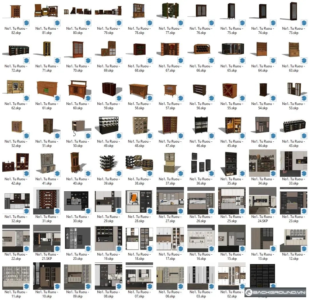 82+ Tủ rượu SketchUp