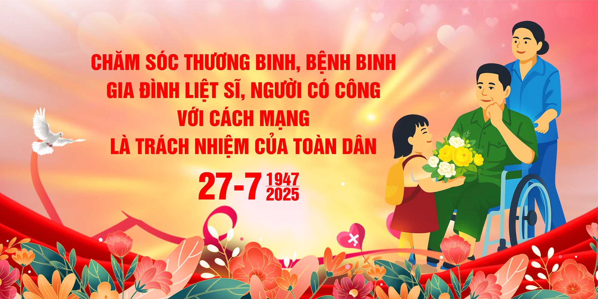 Pano cổ động ngày thương binh liệt sĩ 27-7